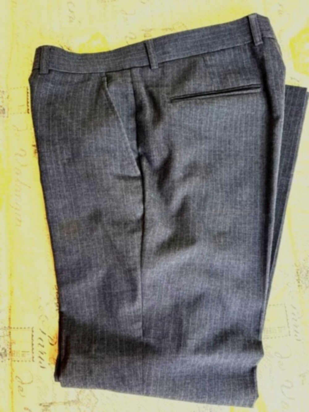 Topman Medium Gray Pinstriped Slacks